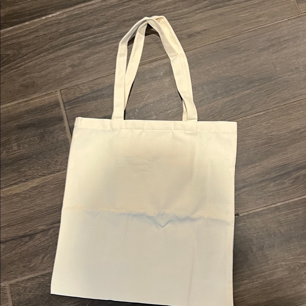 NEW Floral Canvas Tote Bag - Cream Letter S - Picture 3 of 4